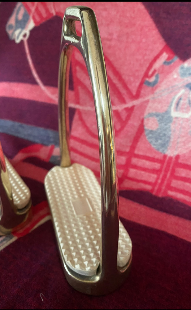 Solid Brass Fillis Style Stirrups 4.25”