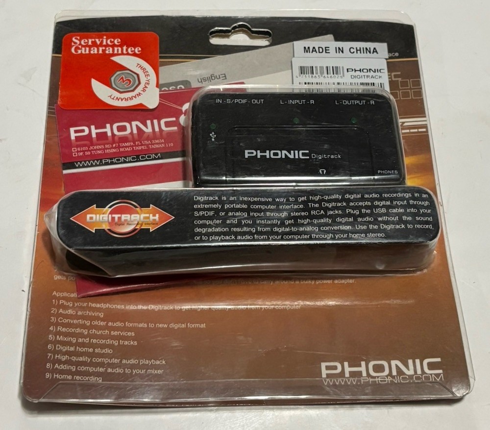 Phonic Digitrack Digital Recording Interface