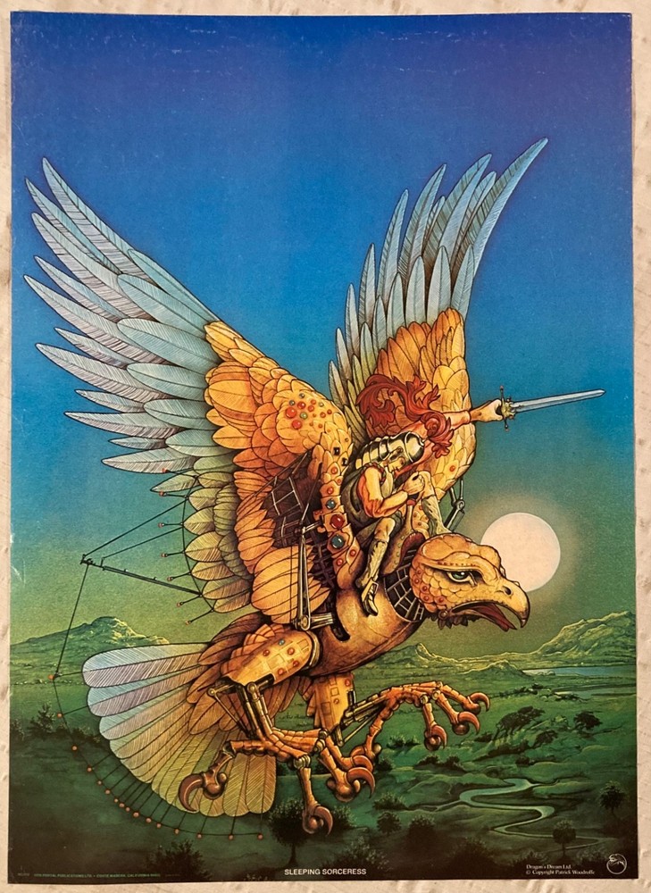 Sleeping Sorceress 1976 Poster Patrick Woodroffe Surreal Salvador Dali Style
