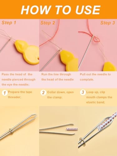 25 Pcs Needle Threaders Kit,Needle Threaders for Hand Sewing,Include Fish