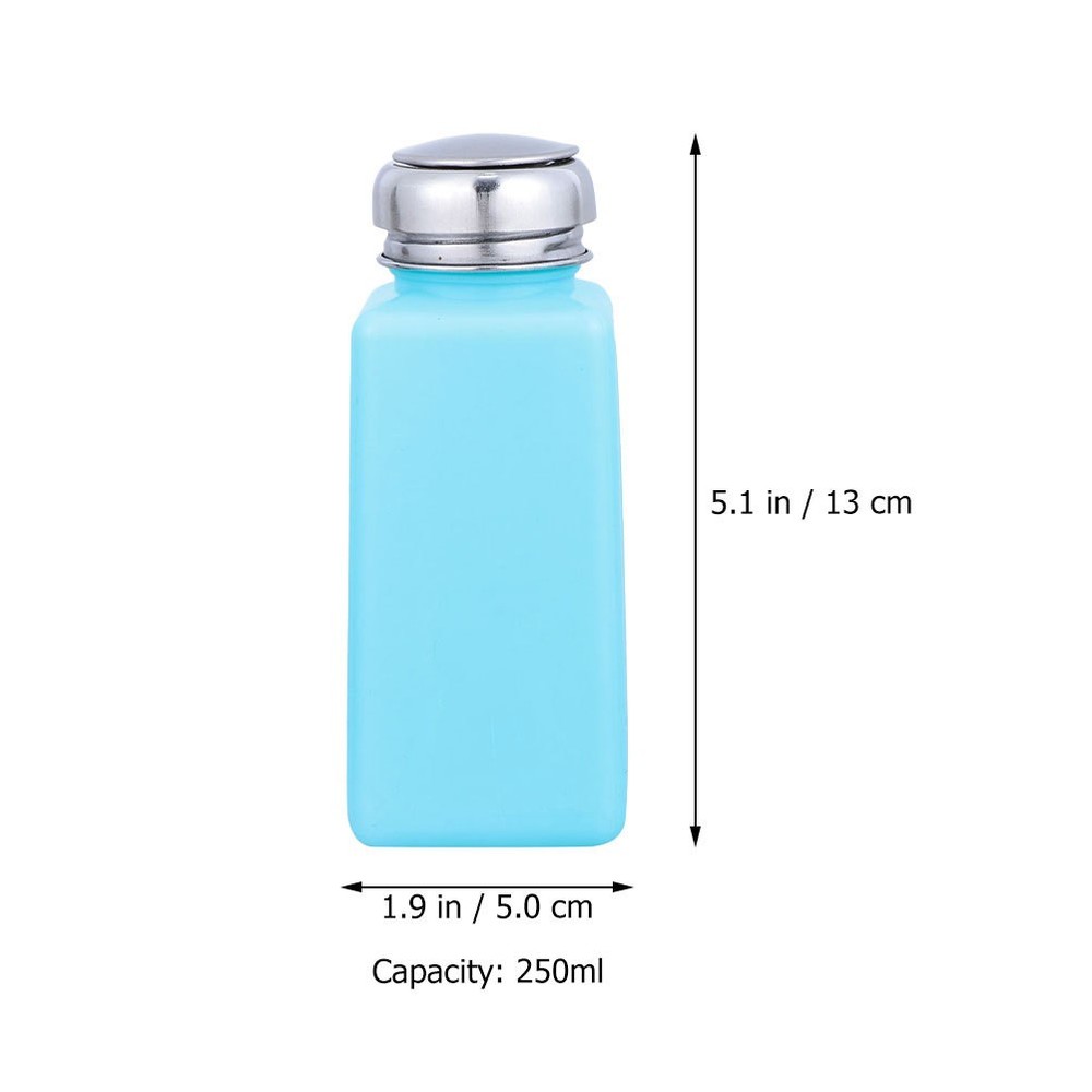 Push Down Pump Dispenser Bottle Plastic 250 ml Liquid Container for Laboratory