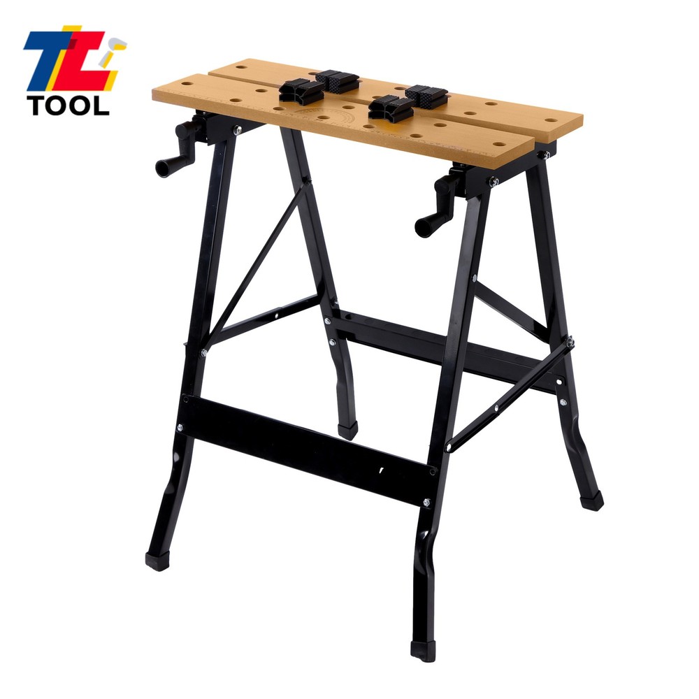 220Lb Multi Purpose Folding Portable Workbench W/ Measuring Ruler And Protractor