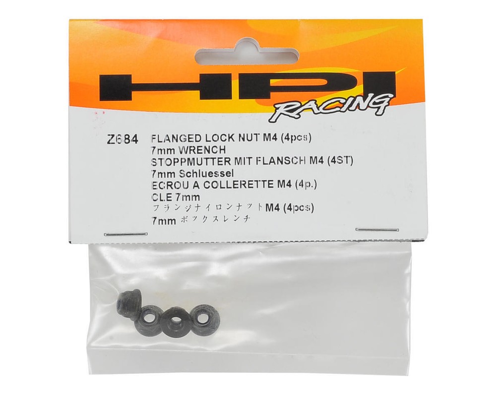 HPI 4mm Flange Lock Nut (4) [HPIZ684]