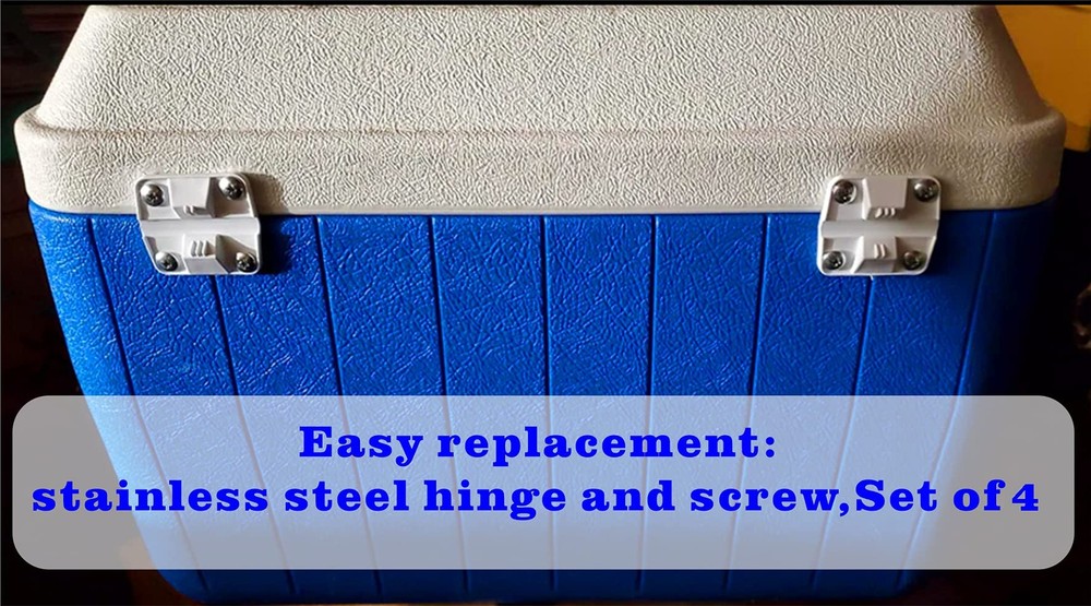 Cooler Hinges Replacement Set Plastic Hinges with Screws 4 Pack