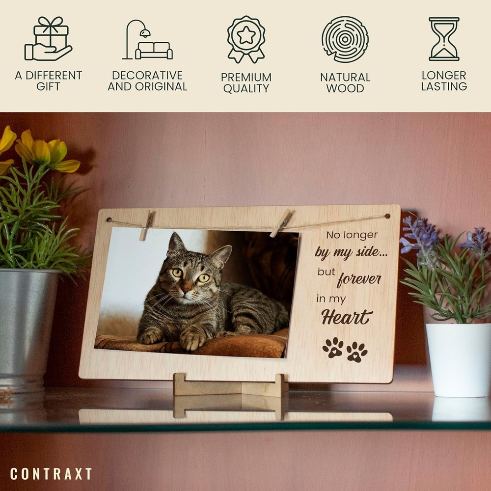 Rustic 4x6 Pet Memorial Picture Frame - Cherish Your Pet's Memory Elegantly