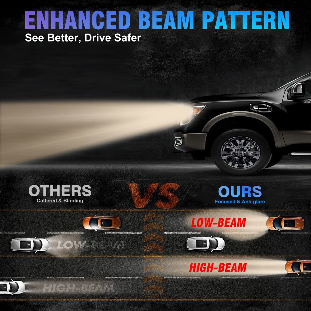 4pcs Halogen Headlight Bulbs High Low Beam Combo For Chevy Silverado 1500 07-15