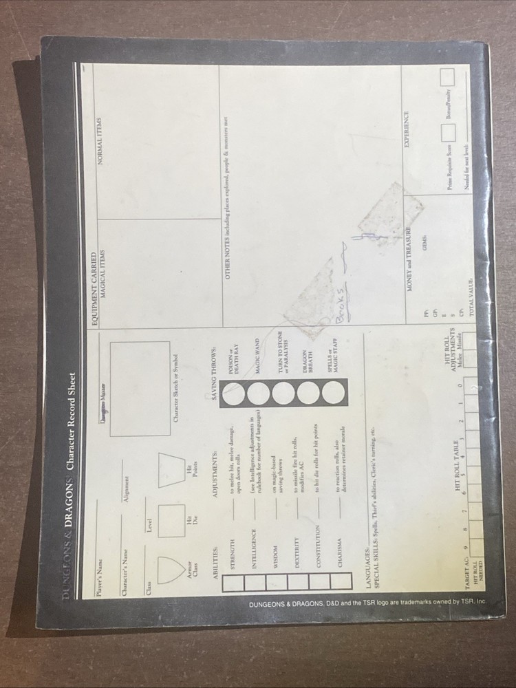 TSR D&D: Dungeons & Dragons Rule Book