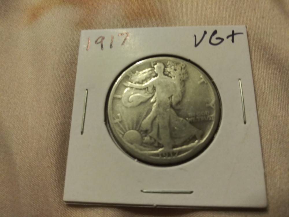 1917 SILVER WALKING HALF DOLLAR----FREE SHIP
