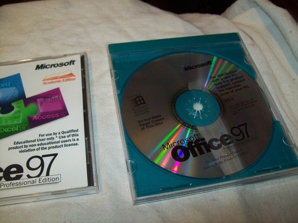 Vintage Microsoft Software Office 97 Office 2000 With Product Keys