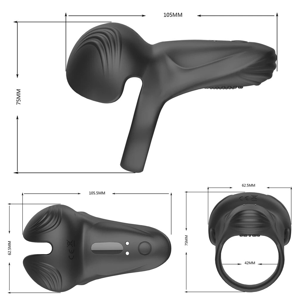 Electric Penis-Stretcher Enhancer Ball-Scrotum-Ring-Delay-Ejaculation Men 2Style