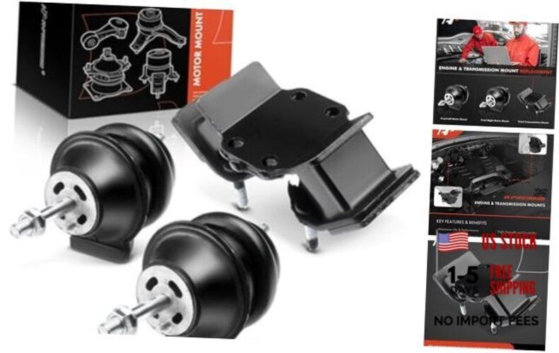 3PCS Engine Motor Mount and Transmission Mount Set Compatible with Lexus