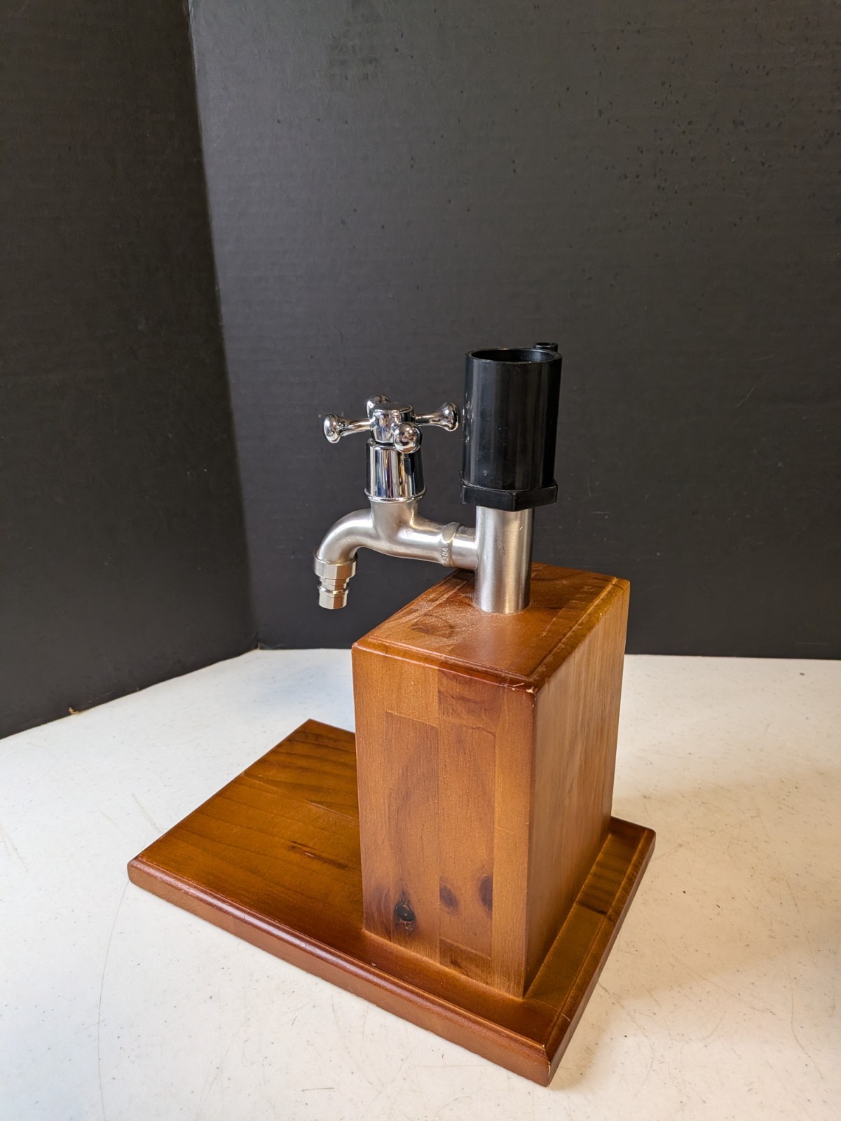 wood small keg dispenser