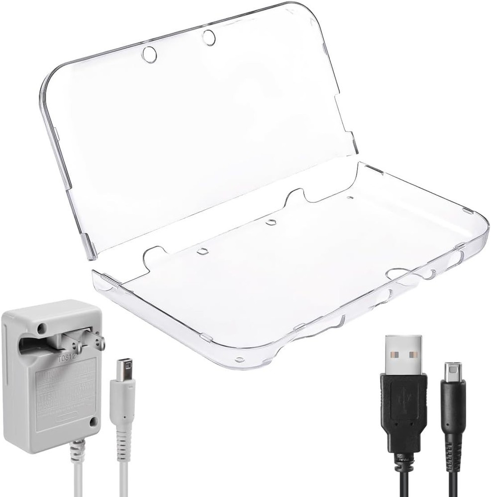 Versatile 3DS Charger Adapter & USB Cable with Durable Hard Case - Travel Ready