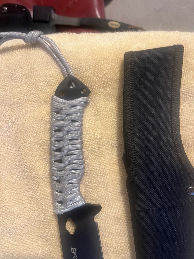 Avalanche Saw Tooth Mini Machet, Paracord Wrapped Handle, Nylon Sheath