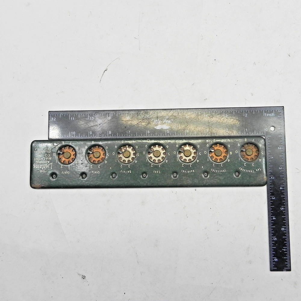 Vintage LIGHTNING CO. ADDING MACHINE with box