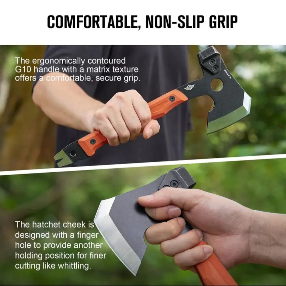 Multi Tool Camp Hatchet, Utility Survival Tool, Axe, Hammer, Crow Bar