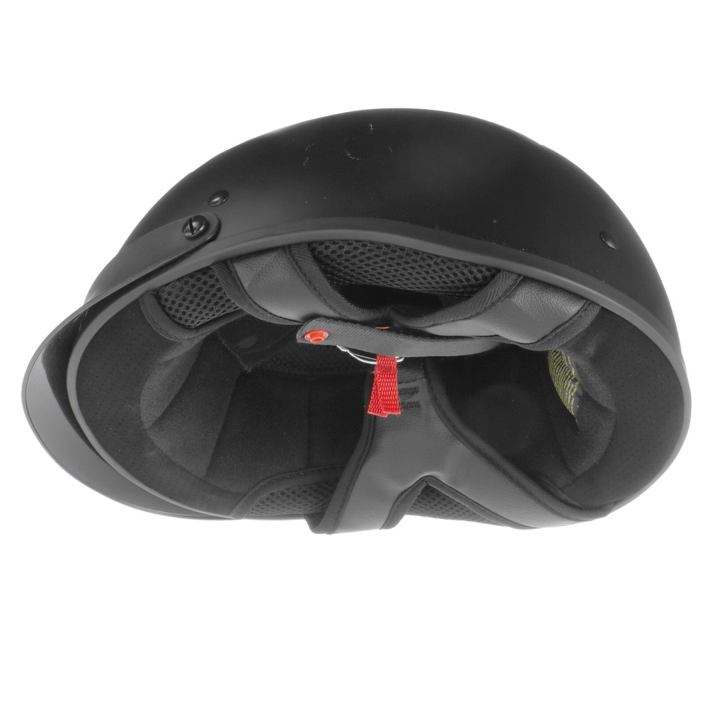 GLX Matte Black Half Helmet Medium