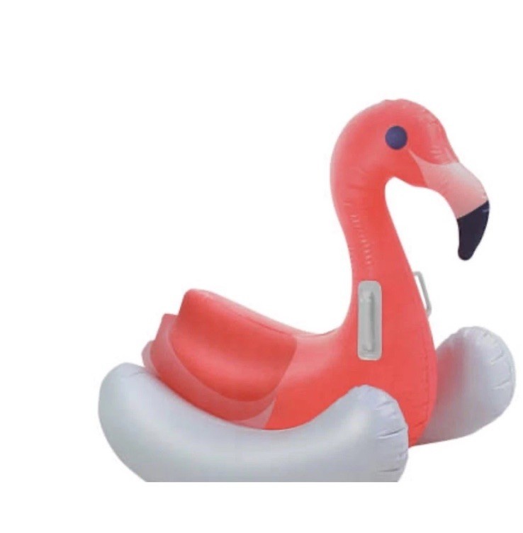 Rockin flamingo Pool Floatie Inflatable Float Over 4ft. Rideable Fun Swim