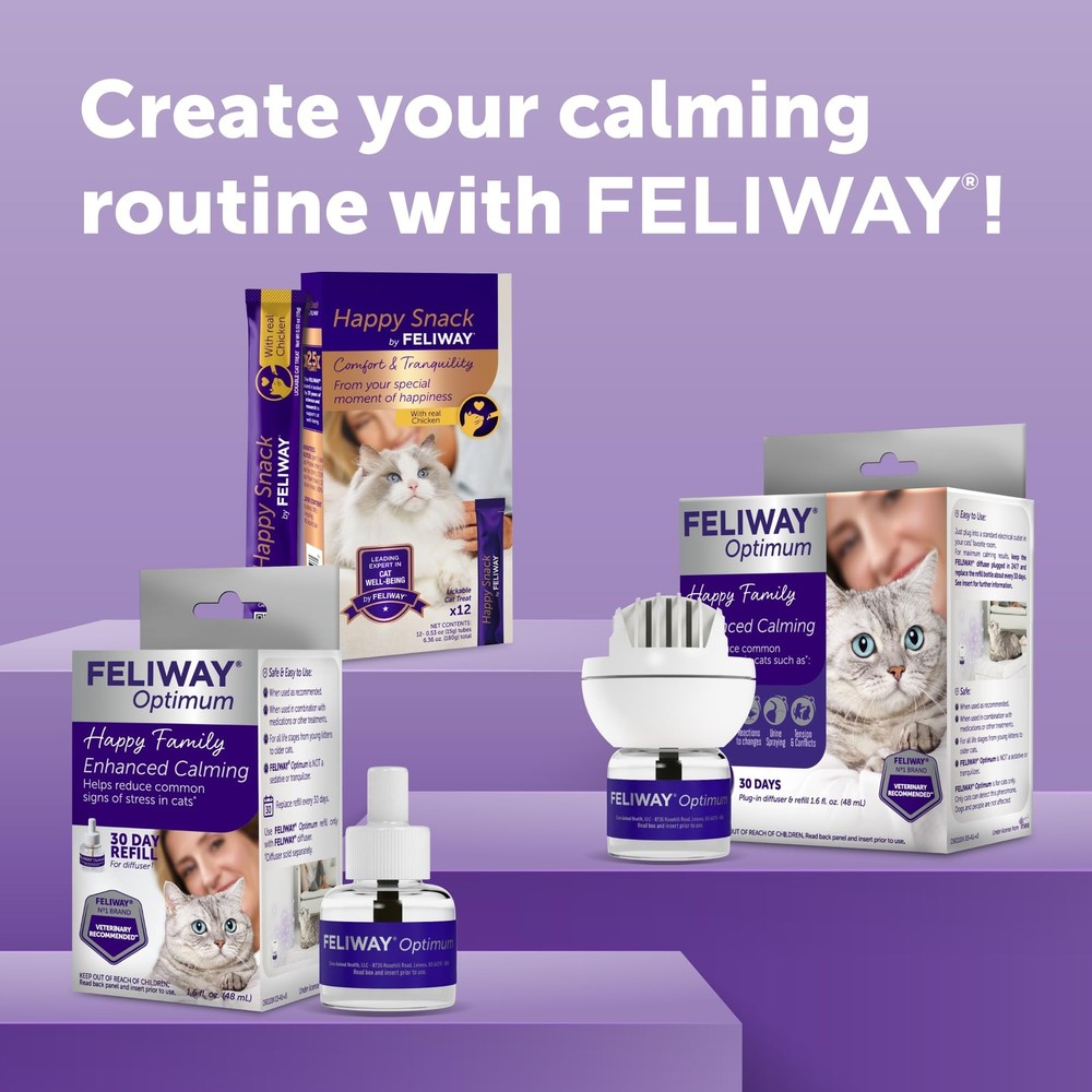 FELIWAY® Optimum 30 Day Cat Calming Refill for Pheromone 1 pack, Translucent