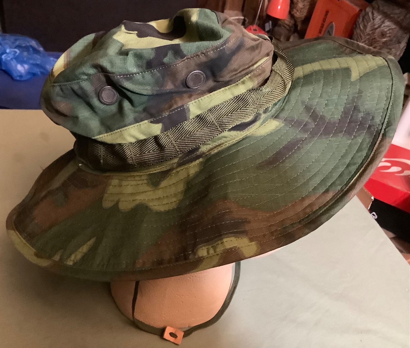 U.S. MILITARY ISSUE VIETNAM WAR ERA JUNGLE HAT: 6 7/8 + 1980’s U.S. JUNGLE HAT
