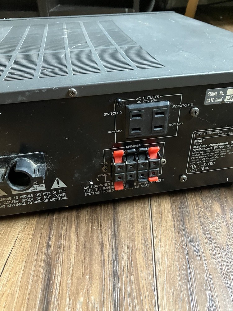 MCS 3625 Modular Component Systems Digital Synthesized Stereo Receiver Tested