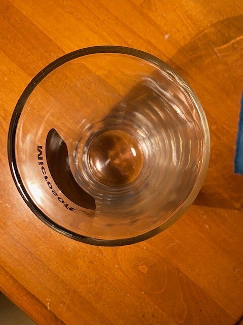 Microsoft webtv logo Pint Glass - MINT 1997 WebTV