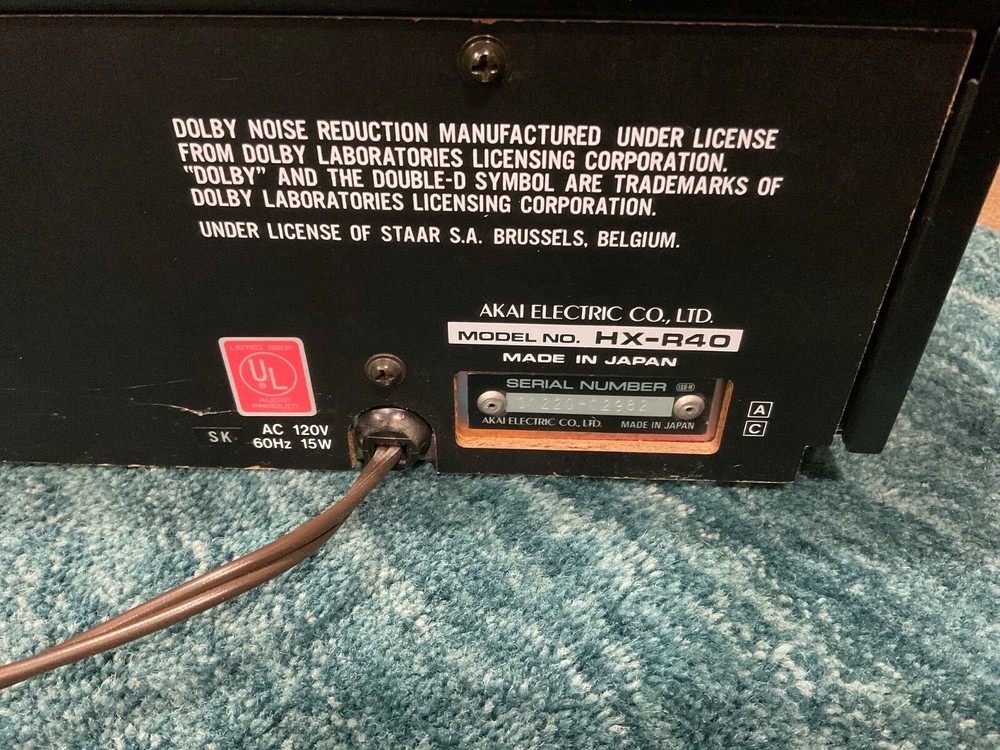 Akai Stereo Cassette Deck Model HX-R40 No Remote *TESTED*