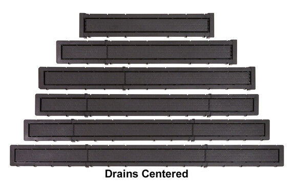 Goof Proof Tile Insert Linear Drain Adjustable 27"- 60" by Mark E industries