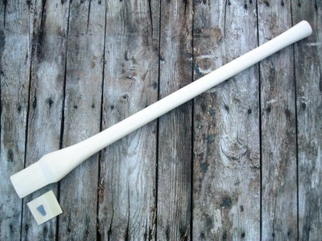 HICKORY 32" Double Bit AXE HANDLE ~ UNFINISHED ~ Made USA