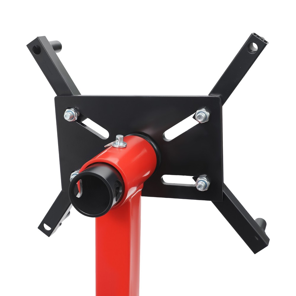 360° Rotating Engine Stand 1250lbs Capacity Red Engine Mount W/ Tray & 4* Wheels
