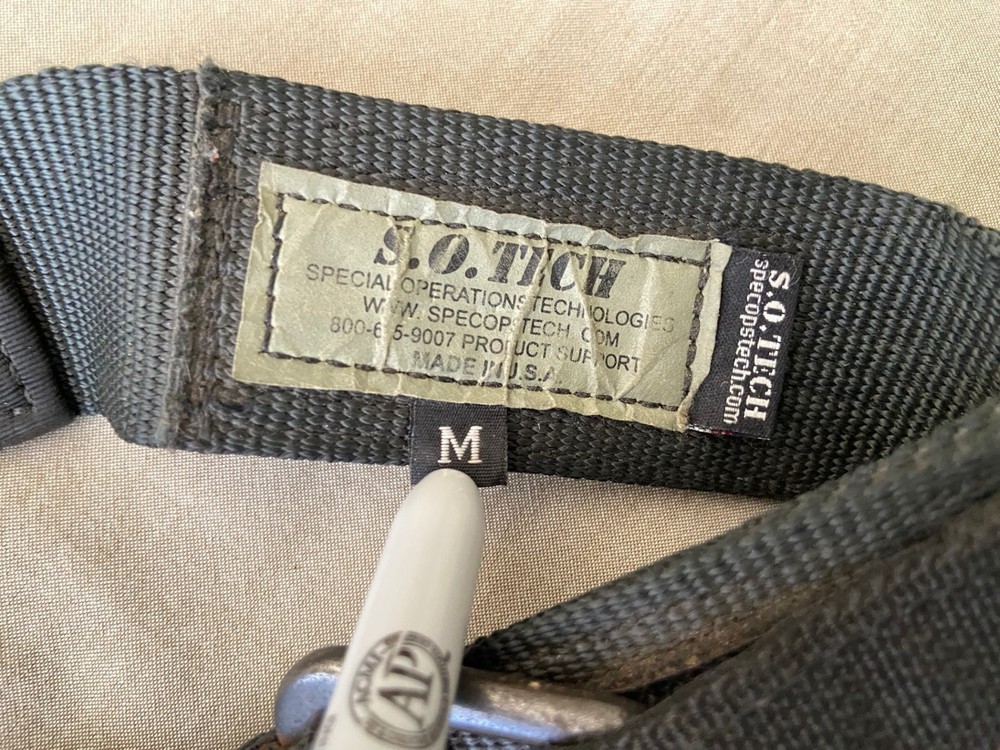 S.O. Tech Riggers SERE Belt Medium Black Old Gen