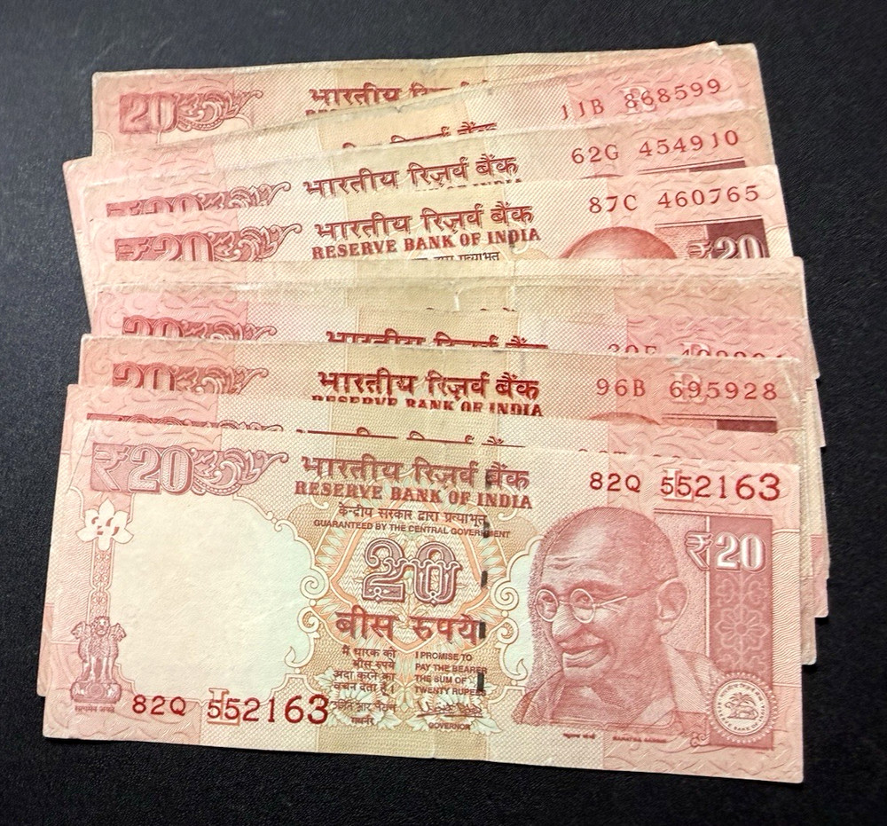 India 20 Rupees 2018 VF-AU BUNDLE 25 COUNT PACK Pick-103AC