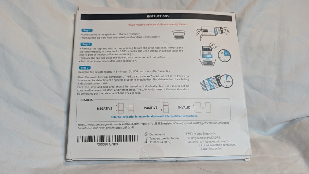 OTC Controlled Drug Tests Uirne 5 Test Perpack