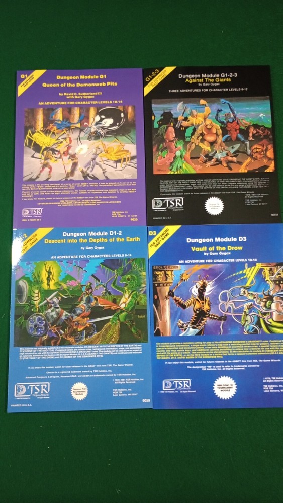 Dungeon Module BUNDLE Advanced Dungeons Dragons AD&D 1st Edition