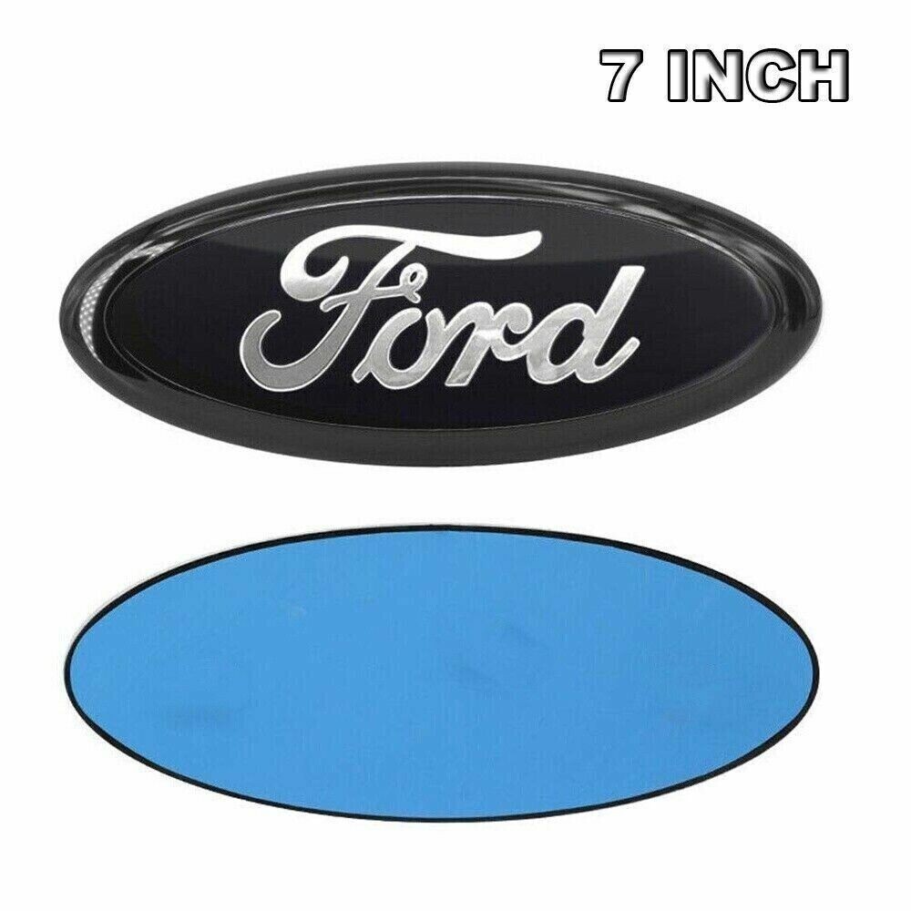 FORD FULL BLACK EMBLEM 7 INCH OVAL LOGO Front Grille/Tailgate Badge 1999-16 New
