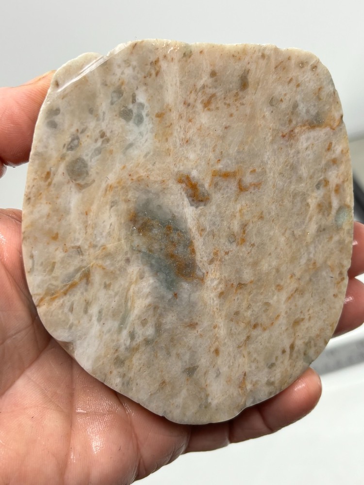 Simi-translucent Sillimanite Slab Cabbing Lapidary Combo Ship Avail