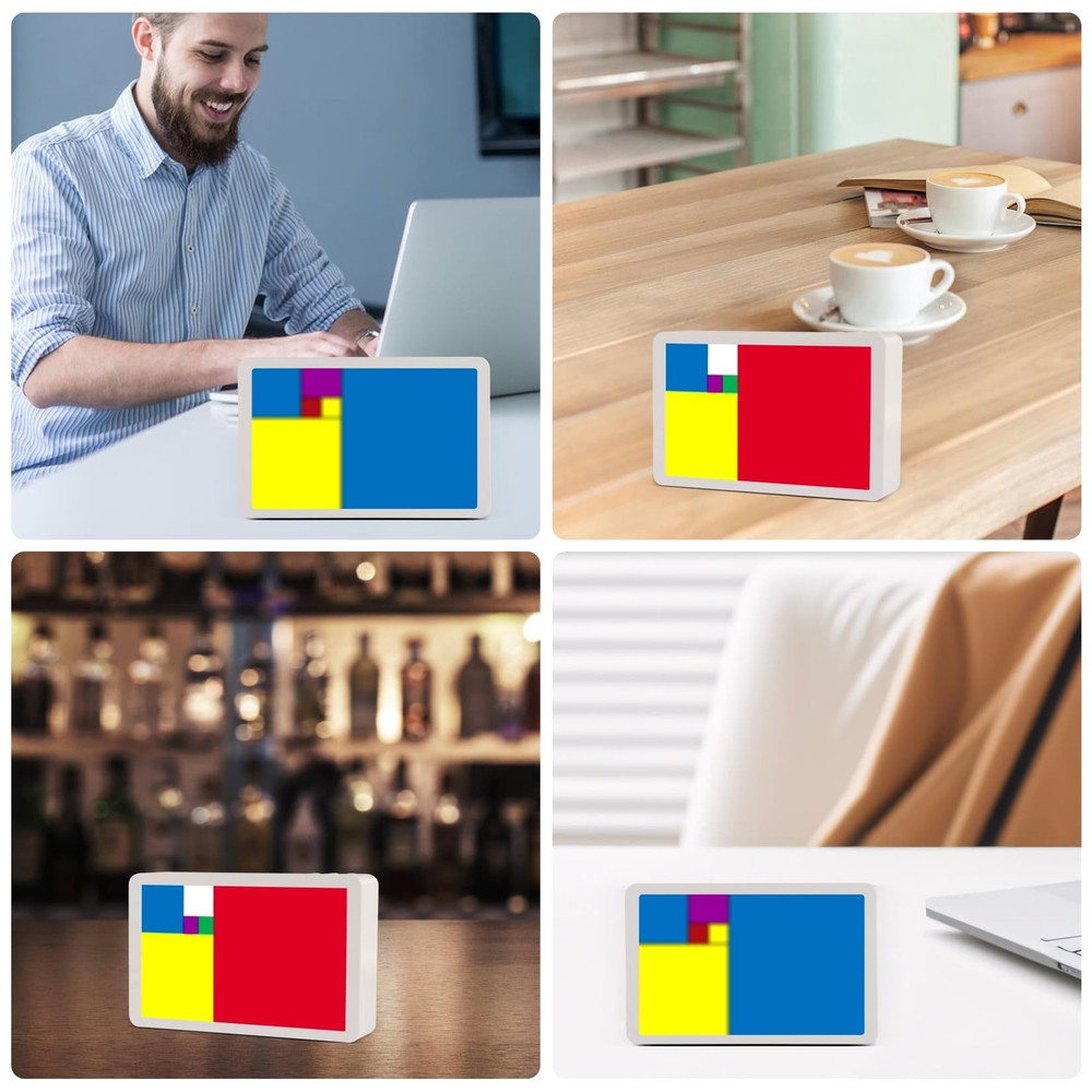 Fibonacci Clock Homeschool Mathematical Timepiece: Table Clock with Dynamic C...