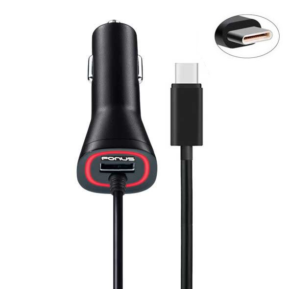 For iPhone 17/Pro/Max/Air - Car Charger 3.4A Type-C Power Adapter DC Socket
