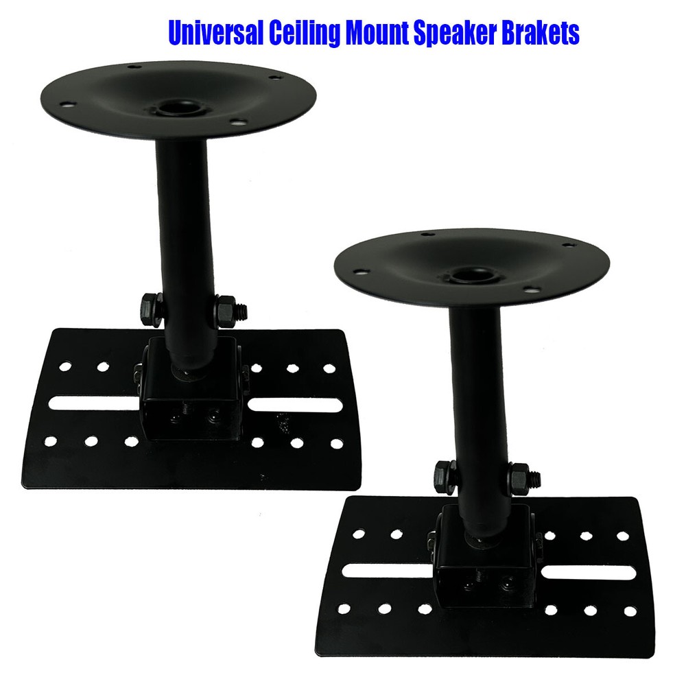 Pair Universal Wall Mount Speaker Ceiling Angle Tilt Rotation Adjustment Stands