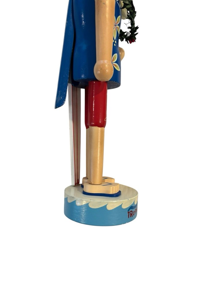 Nutcracker Hawaiian Christmas Beach Surfer with Surf Board