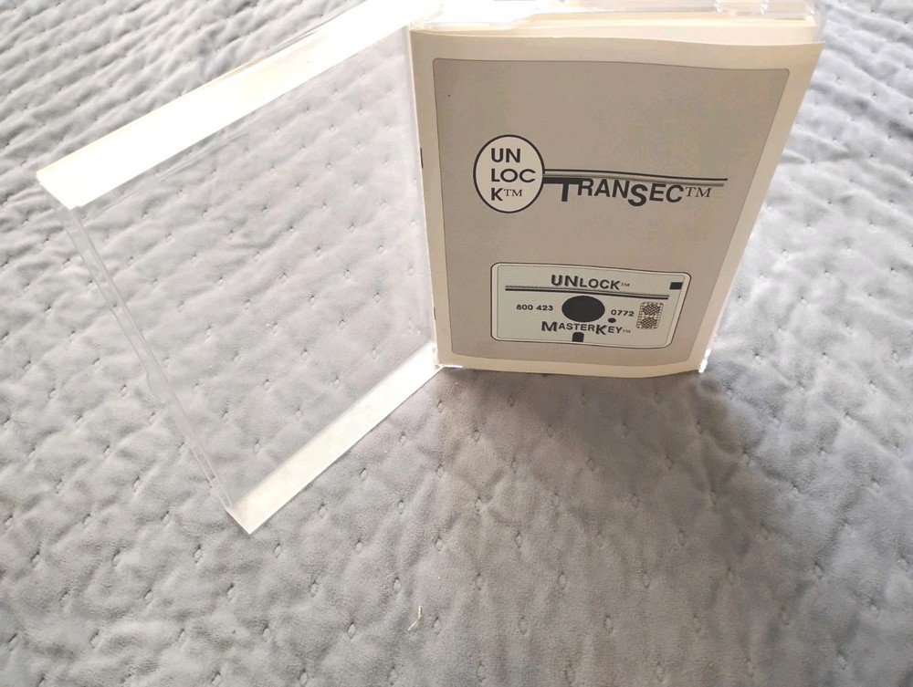 TRANSEC UNLOCK MASTERKEY Computer Manual & disks