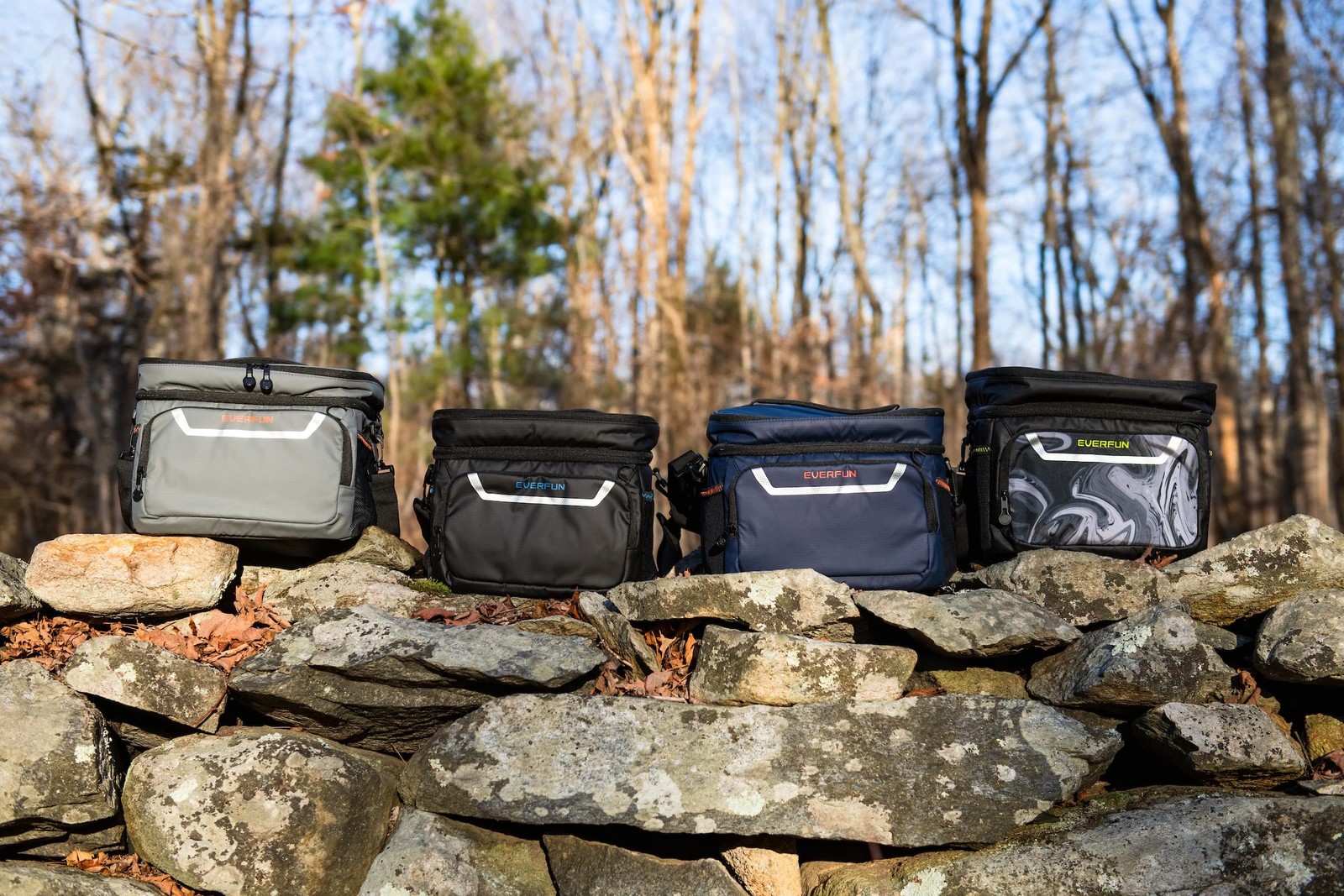 EVERFUN Small Cooler Bag 24/48 Can Insulated Lunch Box Double Deck Soft Leak-...