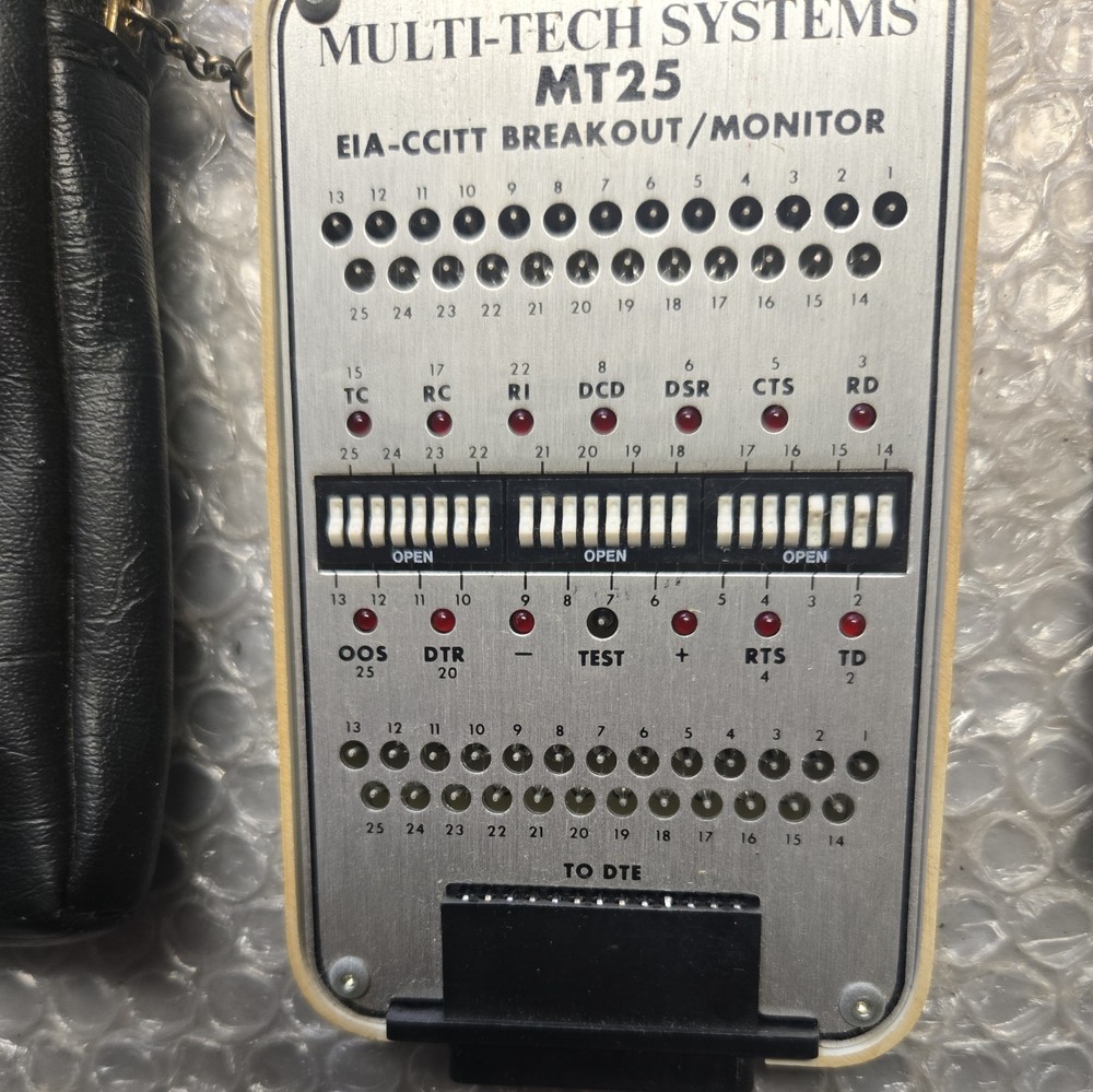 Serial Tester Multi-Tech Systems MODEL MT25 with manual and case. Free Shipping