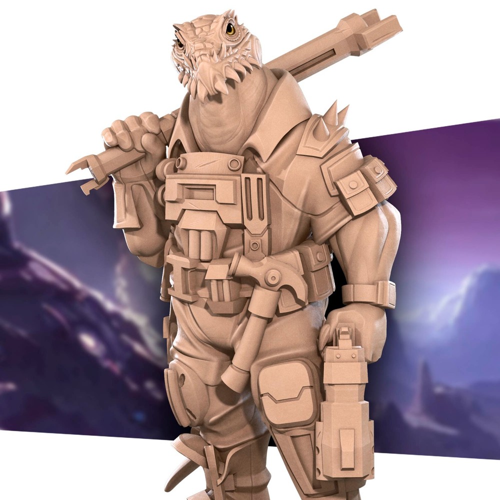 Space Lizard Mechanic - Engineer - Bite the Bullet - Dungeons and Dragons