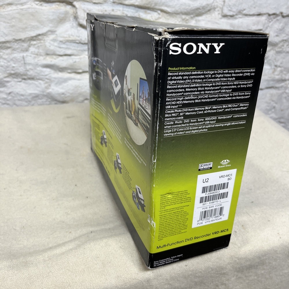 Sony DVD Recorder VRD-MC5 Multi-Function Bundle DVD-R Tested