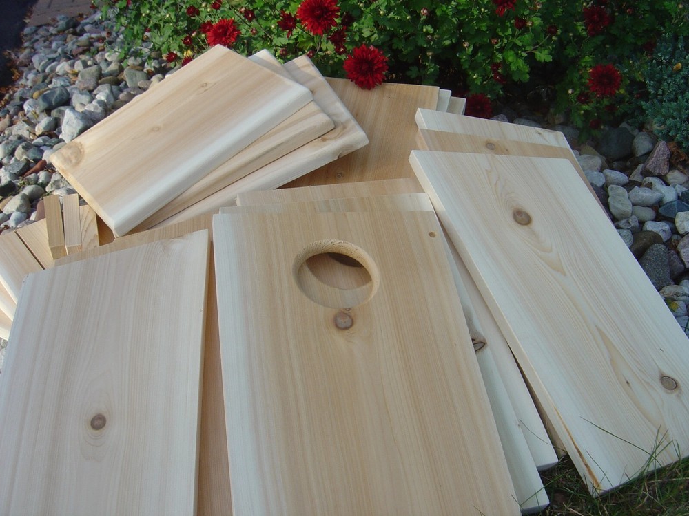 3-pack Screech owl / Kestrel nest box kits (white cedar)