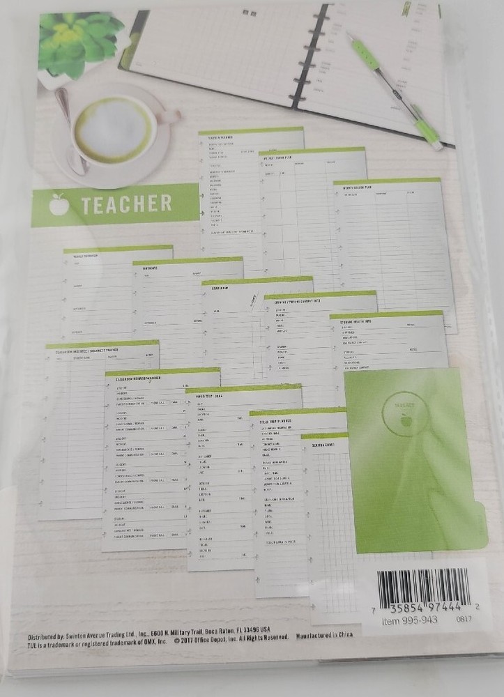 TUL™ Discbound Refill Teacher Inserts Junior Size 5 1/2" x 8 1/2" 50 Sheets