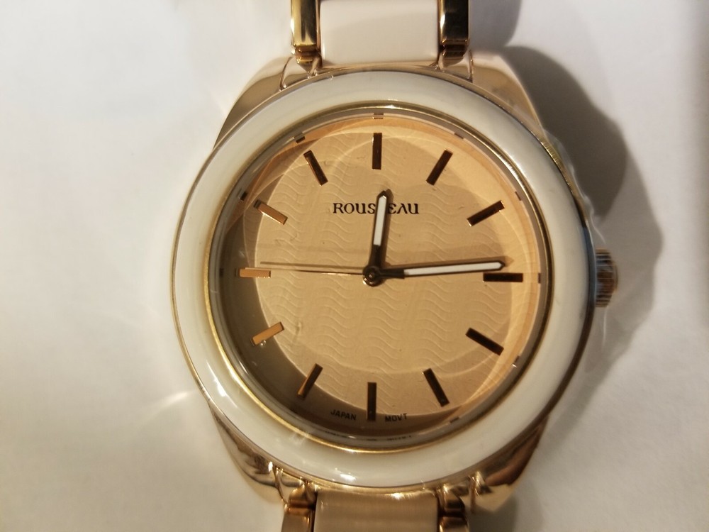 Elegant Enamel Insert Link Ladies Watch
