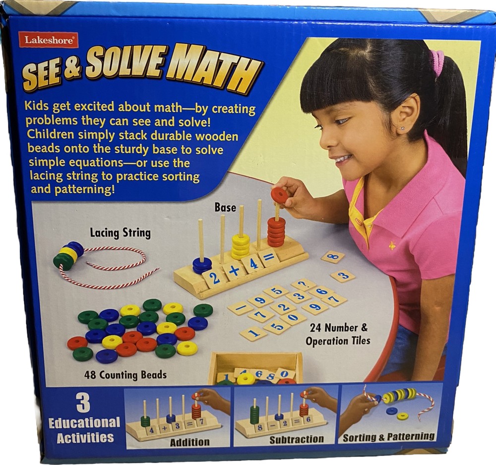 Math Learning Game See and Solve Math By Lakeshore Wooden Educational
