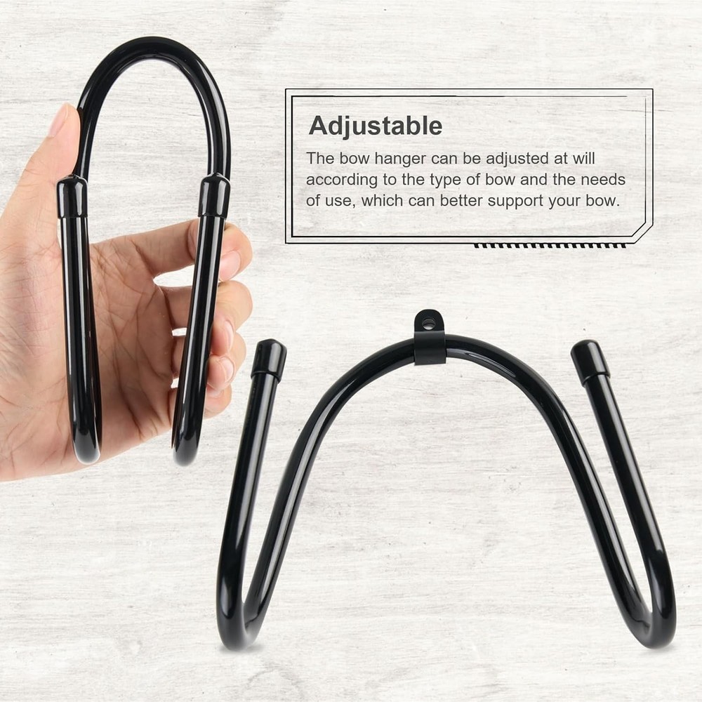 Multi-Purpose Adjustable Bow Hanger Wall Rack - Protects & Displays Bows